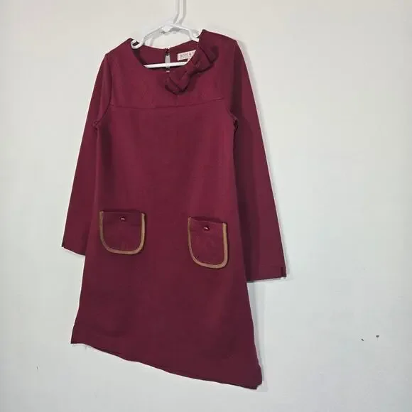 Hope & Henry Quilted Ponte Burgandy Riding Dress. Size 7. - Picture 3 of 8